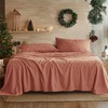 Bedsure Linen Cotton Blend Sheets 4-Piece Set, Ultra Soft &
