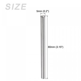 sourcing map Dowel Pin (5x80mm) 20Pcs, 304 Stainless Steel Shelf Support Pegs Pin Fastener Elements - for Metal Devices, Furniture Installation, Industrial, DIY