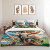 Funny Animals Bedding Set 3 Pieces Soft Lightweight Microfiber Zoo