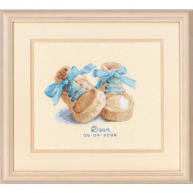 Vervaco Counted Cross Stitch Kit Baby Shoes 6.4" x 7.6"