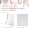 G2PLUS Portable Folding Vanity Mirror, Ultra-Slim Aluminum Shell Travel Mirror,