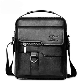 Firmiarii Men's Handbag, Leather, Men's Bag, Shoulder Bag, Crossbody Bag, Fashionable, Durable, Casual, Business, Multi-Use, black