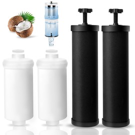 Gravity Water Filter Replacement,for Berkey® Black Carbon (BB9-2®) Purification Elements and Fluoride Filters K5366 (PF-2®) Combo Pack,Compatible with Berkey® Filtration System,Enjoy healthier water.