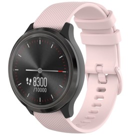 MH MOIHSING Bands for Garmin Venu,Venu Sq,Vivoactive 3,Vivoactive 3 Music,Vivomove Luxe,Vivomove Style, Vivomove HR Watch Band, 20mm Adjustable Elastic Replacement Strap for Forerunner 645/245 Music (Pink)