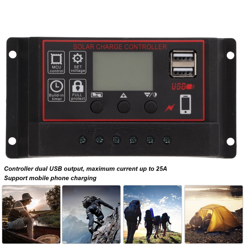 Solar Charge Controller Solar Panel Battery Intelligent Regulator with Dual