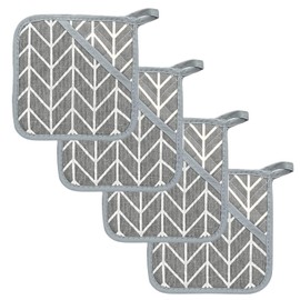 Set of 4 Pot Holders with Bag, Large Square Pot Holders Made of Cotton, Corrosion Resistant and Thermal Cotton and Linen Mat for the Kitchen, Pot Holder Made of Cotton Against High Heat