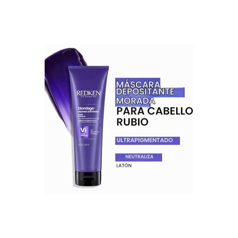 Redken Mascarilla para matizar el cabello rubio 250 ml redken