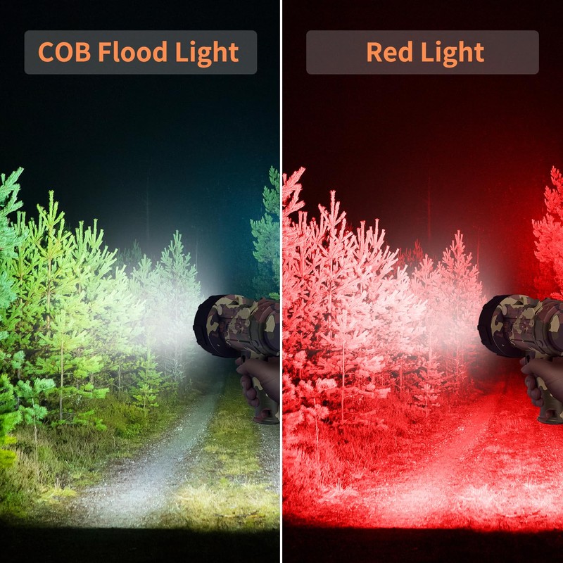 BUYSIGHT Rechargeable Spotlight Flashlight Floodlight,1000000 Lumen Hand held Spot Lights