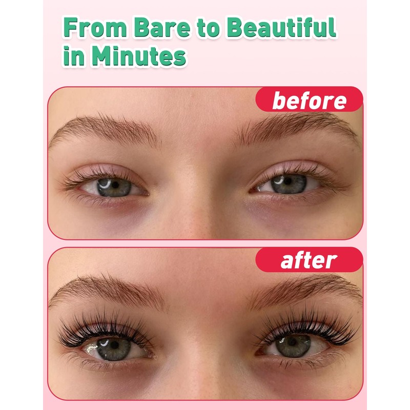 Wispy Eyelash Clusters, Natural DIY Cluster Eyelash Extensions, 7 Pairs,