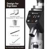 MOKKOM Professional 64mm Flat Burr Coffee Grinder with 100 Grind