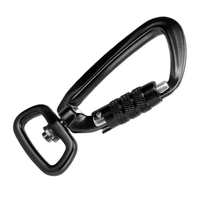 Carabiner Clip Auto Locking Square Bottom 360 Rotational Hook Accessory