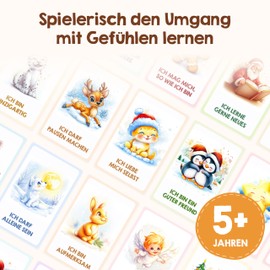 48 Affirmation Cards for Children – Dealing with Feelings Learning with Emotional Cards for Children [Educational Value] – Mindfulness Cards, Courage Cards, Strengthen Self-Confidence