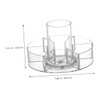Ciieeo Rotating Makeup Organizer Divided Compartments Turntable Storage for Cosmetics