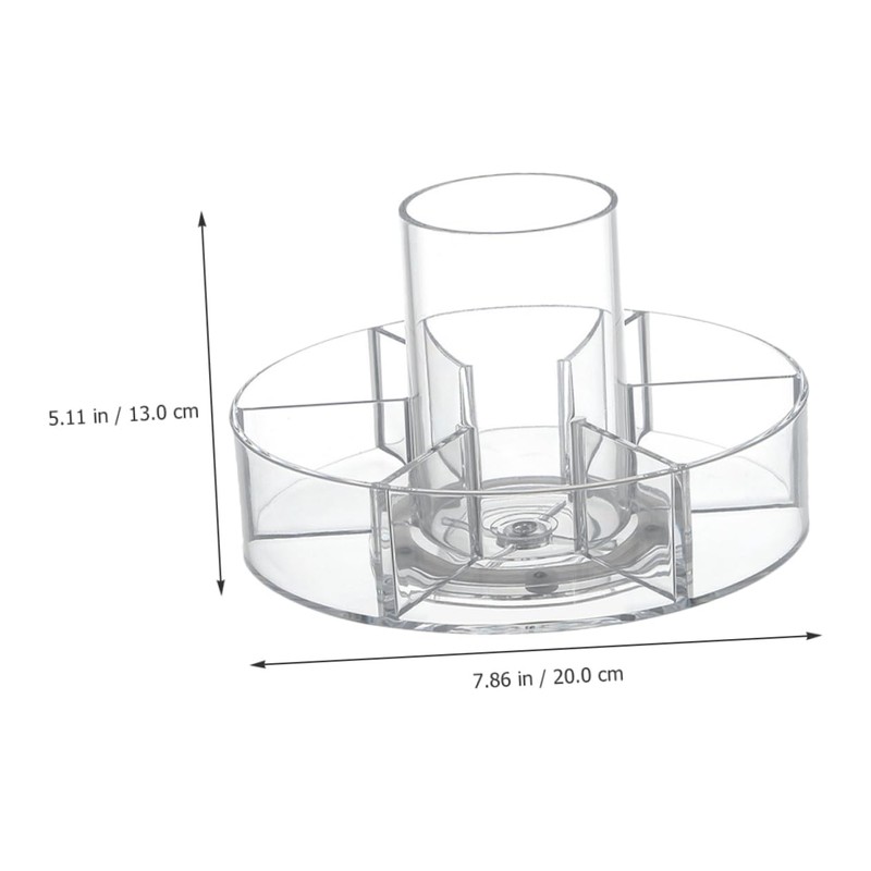 Ciieeo Rotating Makeup Organizer Divided Compartments Turntable Storage for Cosmetics