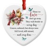 CHOANG Memorial Cardinal Christmas Ceramic Ornament - Ornaments for Those We Loved - Loss of Family and Loved Ones, Miscarriage Keepsake Hanging Tree