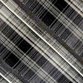 ALARA Mens Silk Tie Silver Gray White Plaid 2.75 Slim Designer Woven Necktie $80