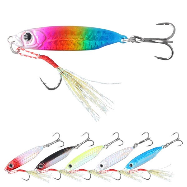 Bait fish, 6 pieces artificial bait set, 15 g spinner