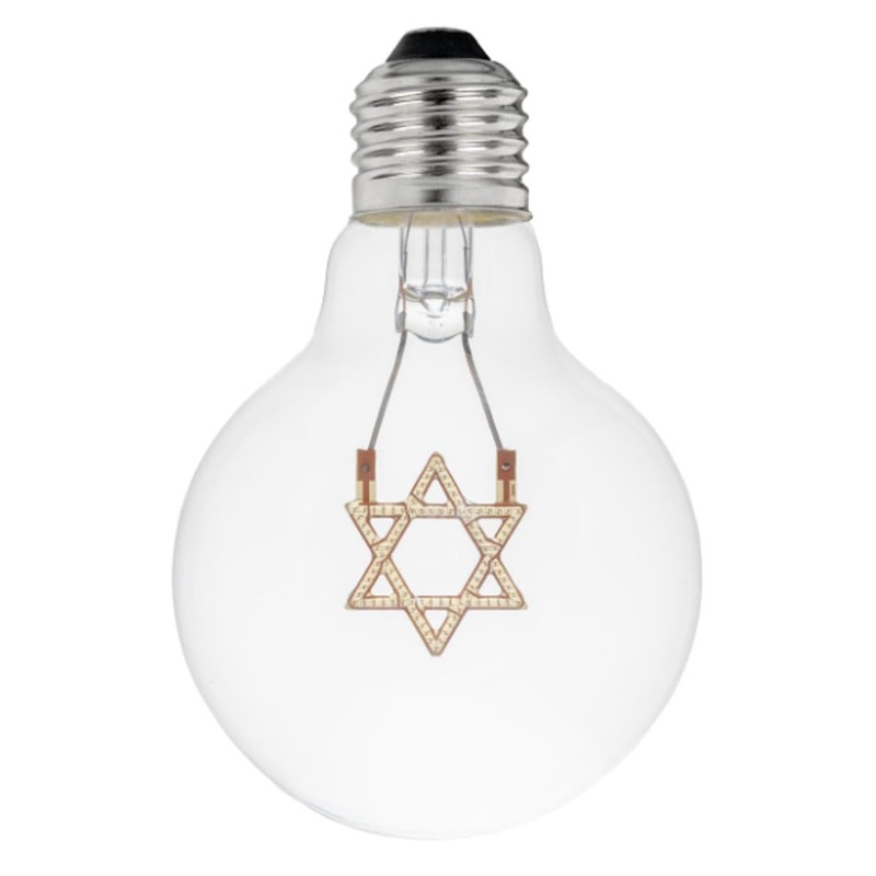 Festive Living LED Hanukkah Star of David Decorative Filament Light