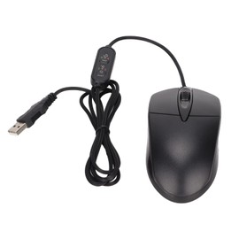 Heated Mouse, 3 Adjustable Hand Warmer, High Sensitivity Ergonomic Infrared Photoelectric Sensor Black for Desktops for Computers