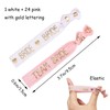 Qvunwlin 25PCS Bride Team Wristbands & Hair Ties, Elastic Bachelorette
