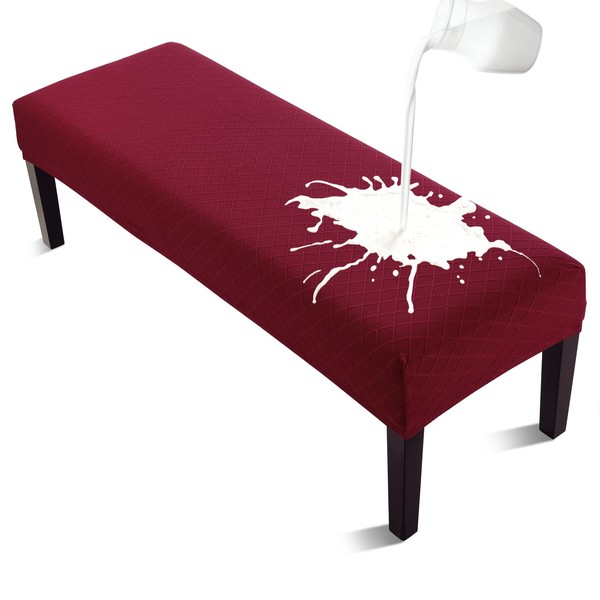 YISUN Waterproof Bench Covers - Stretch Spandex Upholstered Dining Room