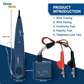 Pro 3000 Tone Generator and Probe Kit with Cable Stripper, Tone Generator Wire Tracer, Handheld Telephone Line Finder with SmartTone Technology, for Flat or Round Cat5 Cat6 Wire