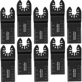 10Pcs Oscillating Saw Blades, High Carbon Steel Multitool Blades, Universal Oscillating Tool Blades, Professional Fast Cutting for Wood Metal Plastics