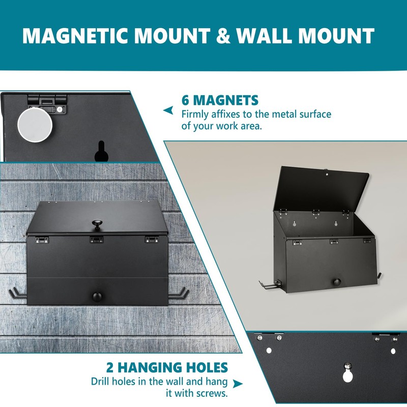 DITKOK Magnetic Booth Box, Double Compartment Cabinet with Two Spray