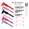 Universo en Linea 2 Regla Vernier Para Cejas+plantillas +cepillo Para