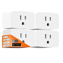 Onvis Matter Over Thread Smart Plug, Smart Mini Outlet, Works with Apple Home, Alexa & Google Home, 15A/1800W （4Pack）