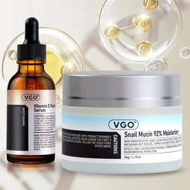 AOLG VGO  Facial Serum Essence Skin care cream-A Daily Cleanser Skin Repair Gentle Comfort 30ml Facial Serums Set Reduces Facial Fine Lines  Hydrate Cleansing Moisturize Moisturizer Hydrate skincare Moisture Hydrating Vitamin C - Skin Type: Snail Mucin