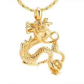 constantlife Cremation Jewelry for Ashes Stainless Steel Dragon Urn Necklace Keepsake Human Pet Ashes Holder Memorial Pendant for Women Men