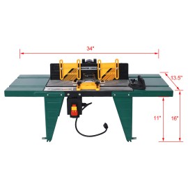 Electric Benchtop Router Table Wood Working Craftsman Tool Aluminium 6-inch Base