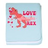 CafePress Love Asaurus Rex Funny Baby Blanket, Super Soft Newborn