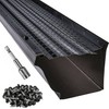 LeafTek Gutter Guards for Leaves 6" x 32' Black –