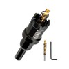 HSAWBIT 33 mm drill metal, TCT carbide drill bit, black,