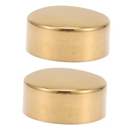 jojofuny Stainless Steel Handrail End Plugs 2pcs End Caps for Round Stair Rails Metal Fittings Diameter 50mm Tube Protector Handrail Accessory