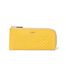 You by Ungaro UULW4CT1 Wallet [Lara] Cowhide Leather Mesh Thin Wallet Yellow, yellow
