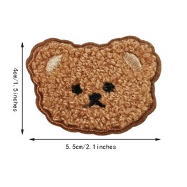 lixulluo 8 Pcs Embroidery Patches Bear Iron on Patches DIY Sew on Patches Animal Patch Appliques for Repair Decoration T-Shirt Jeans Shoes Hat Children Clothes, White,Pink