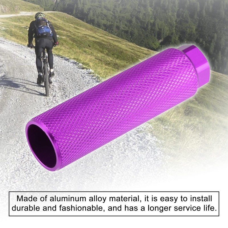 X AUTOHAUX Pair Rear Foot Pegs Footrests Purple for Bicycle