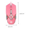 COHEALI Ergonomic Pink Computer Mouse Dpi Buttons Custom Macro Gaming