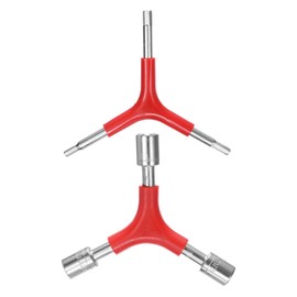 HARFINGTON Y-Shaped 3 Way Wrench Set 4/5/6mm Y-Type Inner Spanner Chrome Plating Portable Bike Torque Spanner 8/9/10mm Y Socket Wrench Kit for Bicycle Cycling Repair Hardware Tool, Red