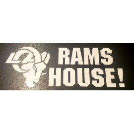 oracal RAMS HOUSE LA Rams Vinyl Sticker Decal White