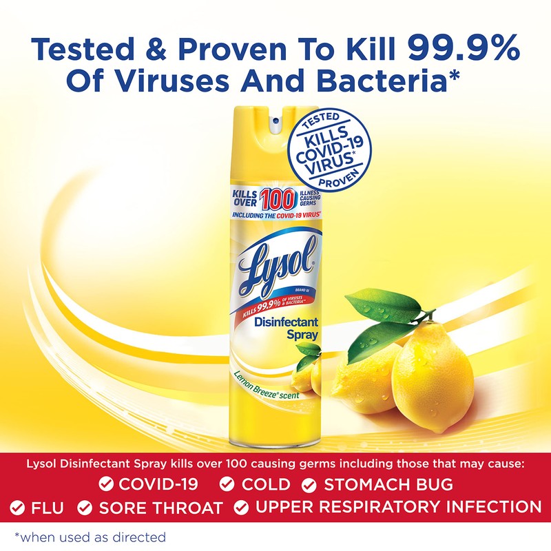 Lysol Disinfectant Spray, Sanitizing And Antibacterial Spray, For Disinfecting And