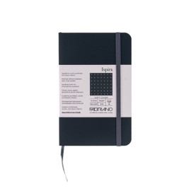 Fabriano Ispira Soft-Cover Notebook, 3.5" x 5.5", Dotted, Black