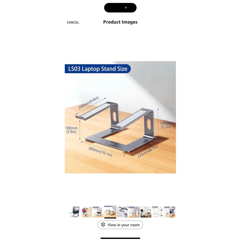 BESIGN LS03 Aluminum Laptop Stand, Ergonomic Detachable Computer B-Silver