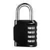 MOXYOY G0018 Combination Padlock 4 Digit Locker for Gym, Black