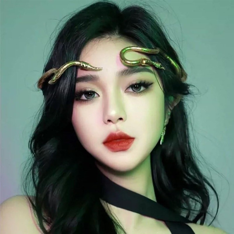 JKQBUX Bendable Snake Headpiece for Women Adjustable Punk Flexible Multi-Purpose
