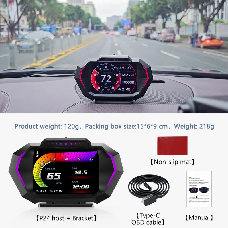 MAIMEIMI OBD2 Heads Up Display for Car, OBD2 & GPS
