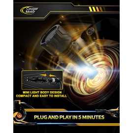 Cougar Motor 9005 Fog Bulbs, 9005 Bulbs Plug and Play Fog Light for ATVS, Powersports Accessory Lights, Pack of 2